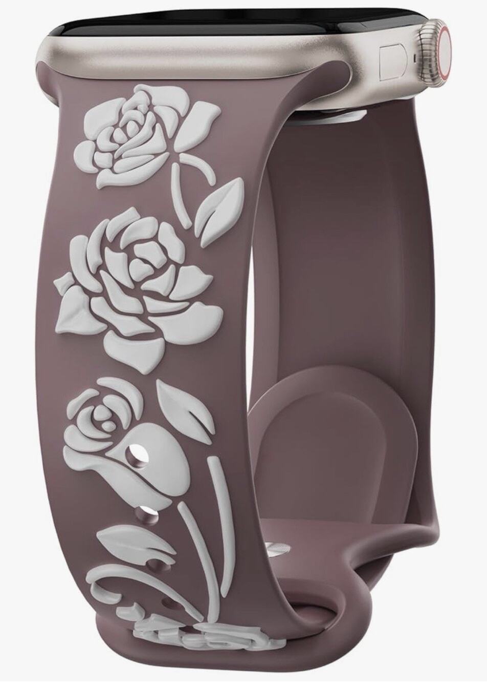 Floral Engraved Band Compatible with Apple Watch 38/40/41mm